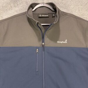 Dri-Duck Softshell Jacket Men 2XL Blue Gray Colorblock Full Zip Pocket "Graybar"